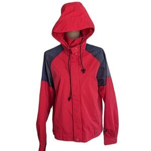 Vintage 90s FERA Red Hooded Ski Jacket Mens Size Medium